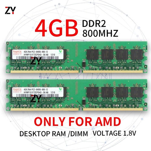 8GB 2x 4GB 2GB 1GB DDR2 2Rx4 PC2-6400 800MHz AMD DIMM RAM desktop per Hynix IT - Picture 9 of 11