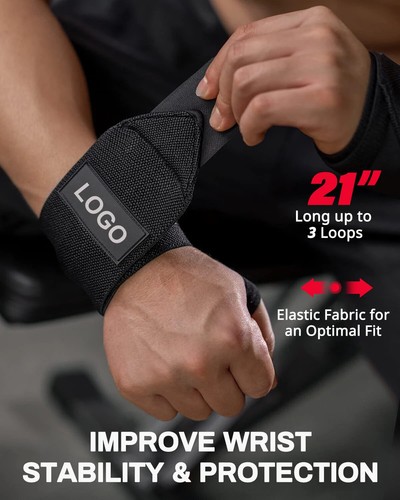 1 Pair Wristband Wrist Support Brace Straps Strength Weight Lifting Wrist Wraps - Picture 2 of 48