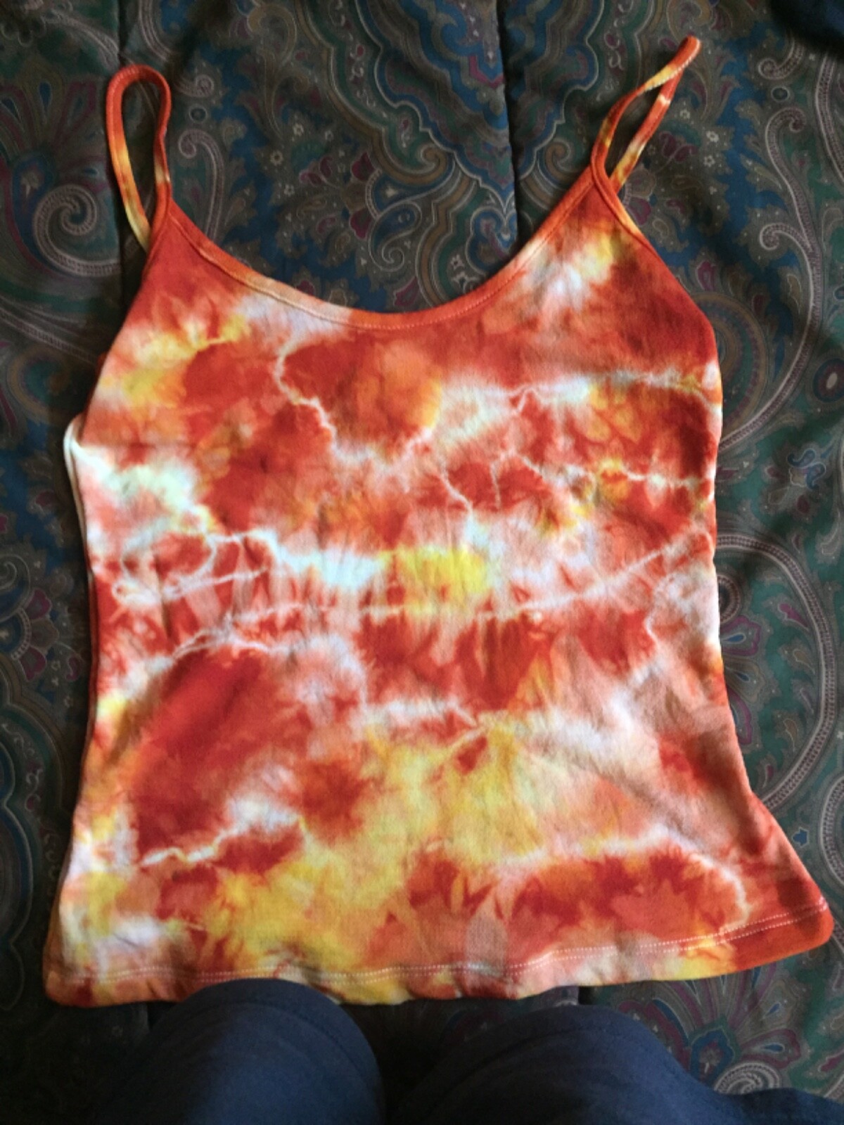SOLD OUT ;  not for sale Vintage Tie Dye Nylon Mesh Tank Top