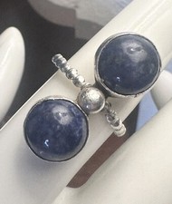 Vintage Southwestern Lapis Lazuli 925 Sterling Silver Ring Size 6.75
