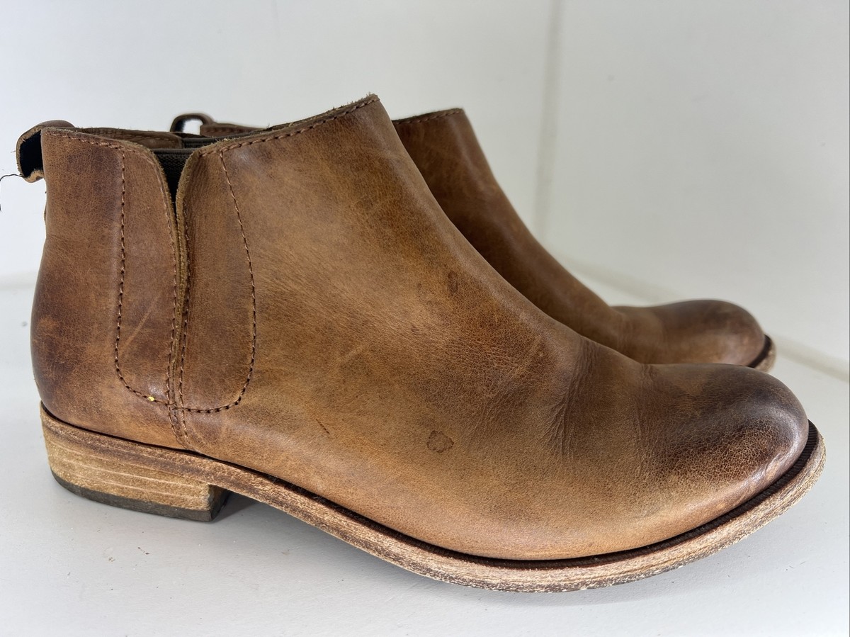 Kork Ease Women's Sz 7M Velma K26426 Brown Leather Chelsea Ankle Boots-CUTE!