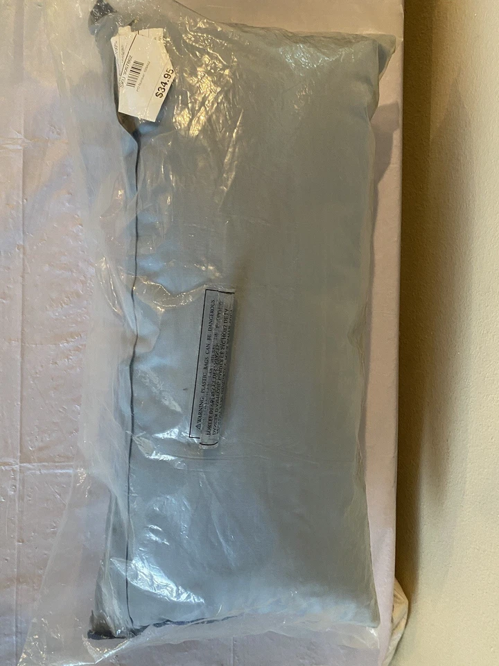 Pier 1 Nautical Stripe Embroidered Throw Pillow Blue HOME IS WHERE THE HEART IS - Image 4 of 4