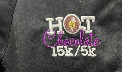 Will Run For Chocolate Hot Chocolate 15K/5K Hoodie Jacket Women's Medium - Picture 3 of 6