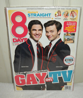 #12175 8 Days Singapore Entertainment Magazine Oct 20, 2011 GLEE Darren ...