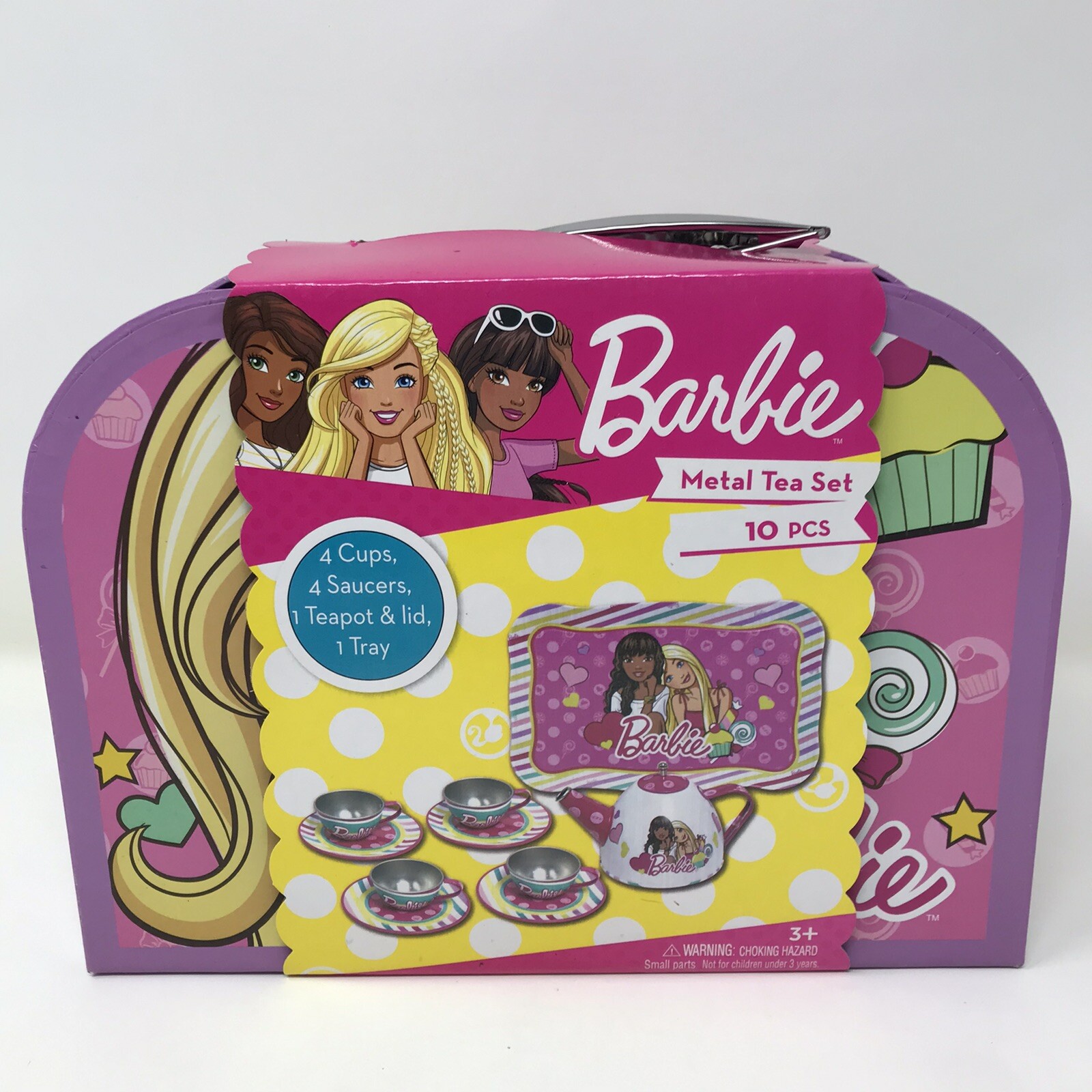 barbie metal tea set