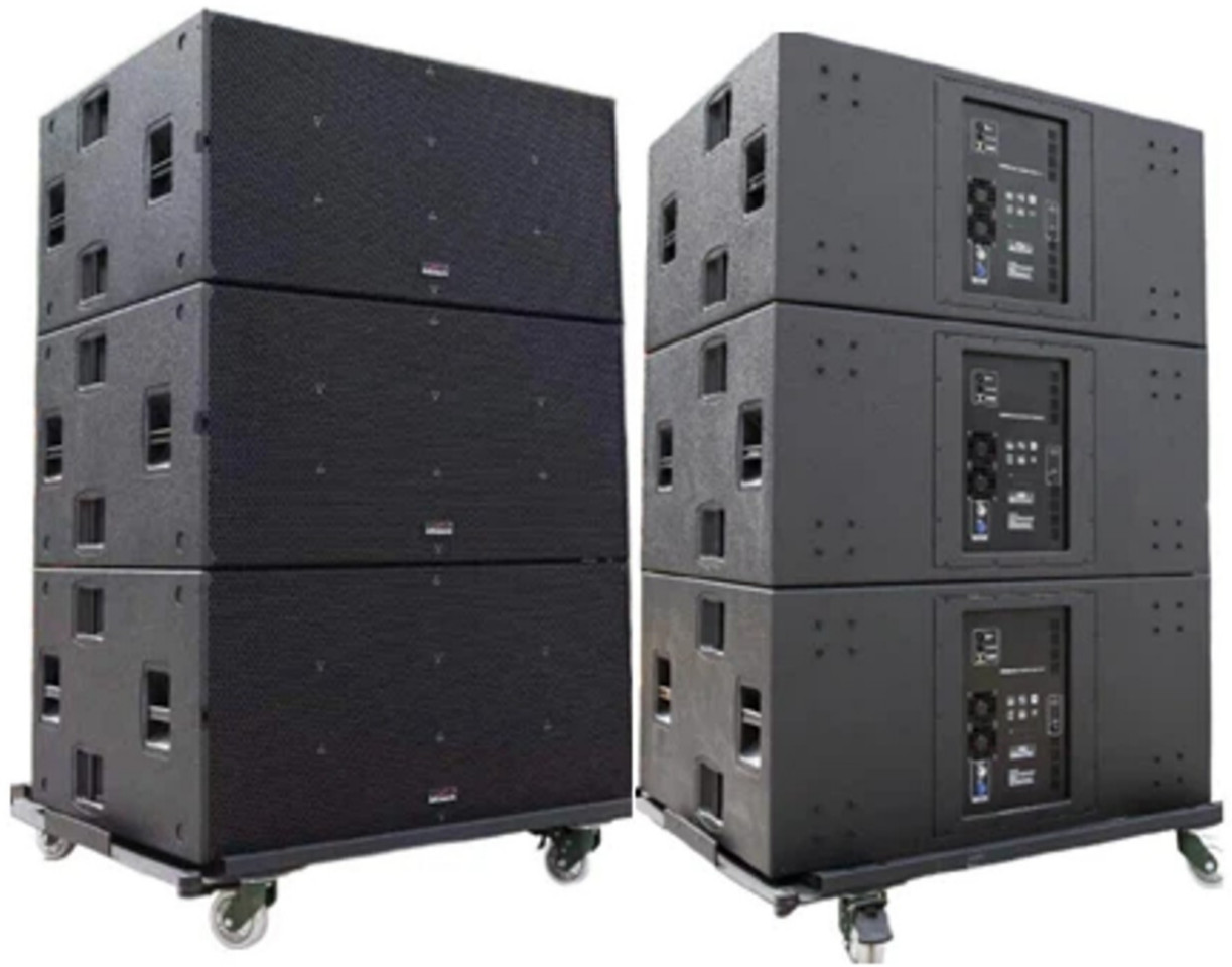 Admark AD221A - это двойной сабвуфер с 21 рупором, мощность которого составляет 8000 Вт/DSP, 8 (Ом)