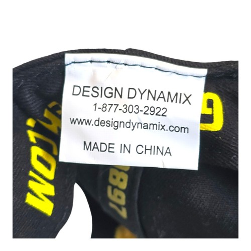 Glasstek Hat Cap Strapback Adjustable Yellow & Black Fiberglass Body Component - Picture 8 of 10