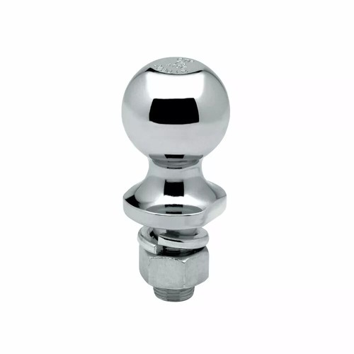 Trailer Hitch Ball,  1-7/8 Inch Diameter 1" x 2" Inch Shank, 2,000 lbs Chrome