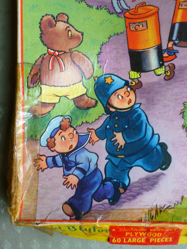Vintage 1950s Enid Blyton Noddy Plywood Jigsaw Bestime Product Complete Boxed #2 - Picture 3 of 8