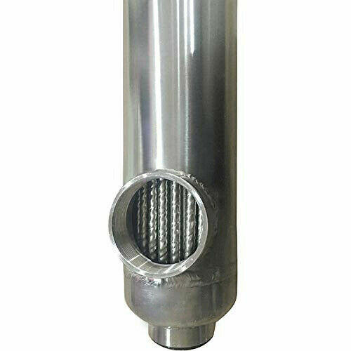 300 kBtu Swimming Pool Heat Exchanger SS316L Opposite Ports 2" & 1 1/2" FPT - Picture 4 of 6