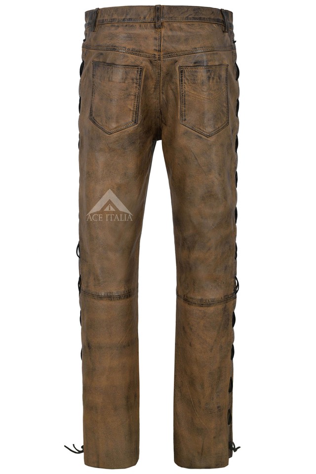 DELTA 4 - PANTALONI DA MOTO IN PELLE UOMO - TAGLIA SHORT/TALL (S/T - Foto 11