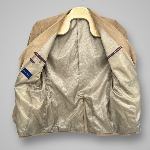 Giacca cappotto sportivo Alan Flusser blazer uomo 44R marrone velluto a coste foderato paisley - Foto 3 di 12