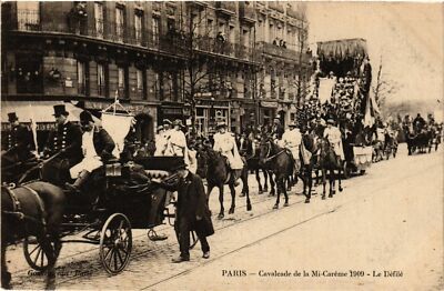 CPA PARIS MI-CAREME 1909 Le Defile (576515)