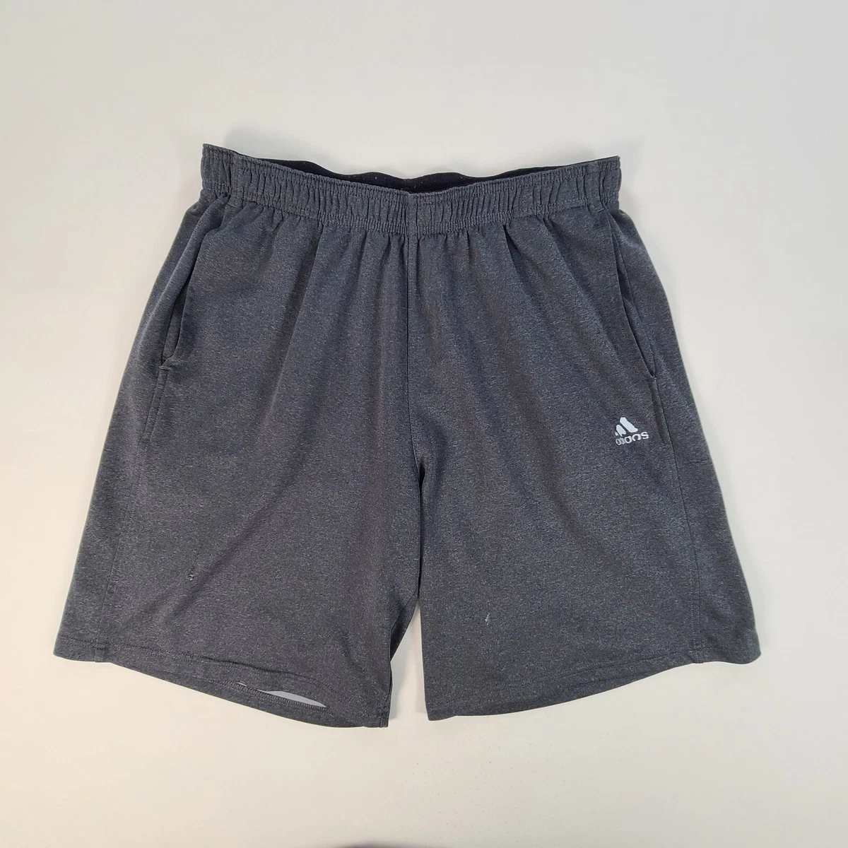 Adidas Shorts Adult Large Gray Fleece Climalite Sweat Shorts Mens
