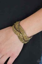Paparazzi Jewelry Accessories - Nice Girls Finish Last - Brass Bracelet