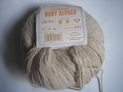 LB Collection Lion Brand 100% Baby Alpaca #124 Tan Beige Skein 50g 146 Yards NEW