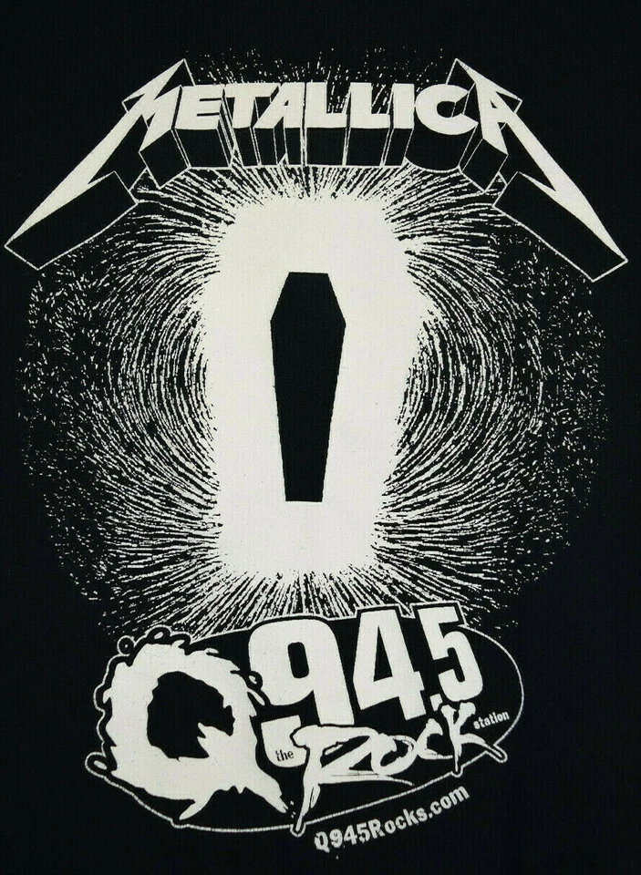 Camiseta Banda Vintage Metallica Talla XS/S 90s Y2K Q94.5 Texas Radio Promo Shirt Foto 2 de 4