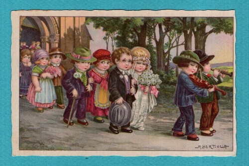 Mariage : illustrateur  Bertigla  / CPA - Carte Postale / - Foto 1 di 2