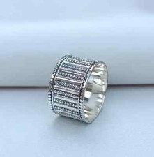 Wide Band Silver Ring , 925 Sterling Silver Band Ring , Wide Band Ring All Size