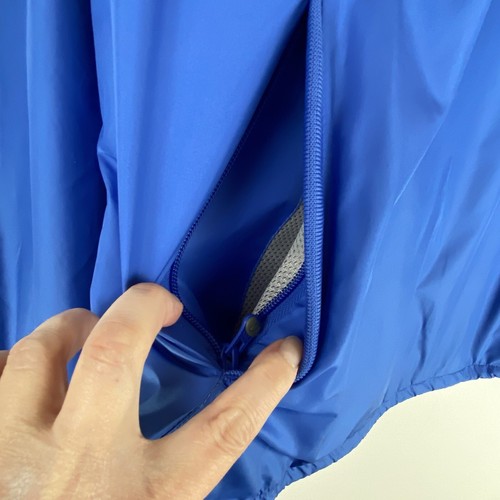 Cabelas Herren Jacke Large blau Pullover Windbreaker Outdoor Zip Taschen Mesh Line - Bild 4 von 13