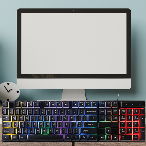 Wired Gaming Keyboard and Mouse Pad Combo Ergonomic LED Backlight for PC Laptop - Picture 33 of 39