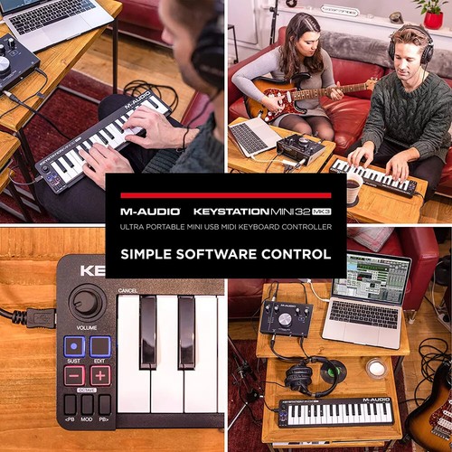M-AUDIO KEYSTATION MINI 32 MK3 master keyboard usb 32 tasti + transport control - Foto 9 di 9