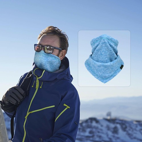 Winter Fleece Neck Warmer Gaiter Adjustable Ski Face Mask Cover for Men Women - Picture 36 of 66