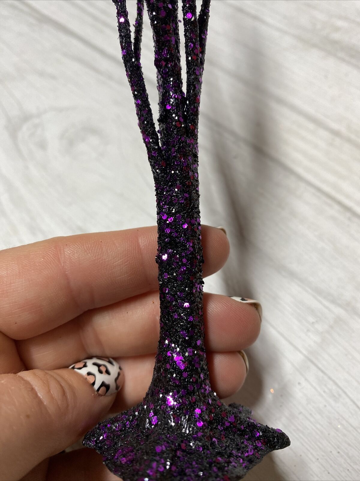 Department 56 Halloween PURPLE Glitter Bare Branch Tree Item #809456 RETIRED - Picture 2 of 6