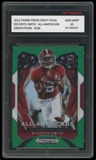 DEVONTA SMITH 2021 PANINI GREEN PRIZM ALL-AMERICAN 1ST GRADED 10 ROOKIE CARD NFL