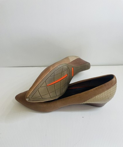 Women’s Rockport Leather Flat Comfort Fit Lined shoes Low Heel Size 9 VGC - Picture 6 of 10