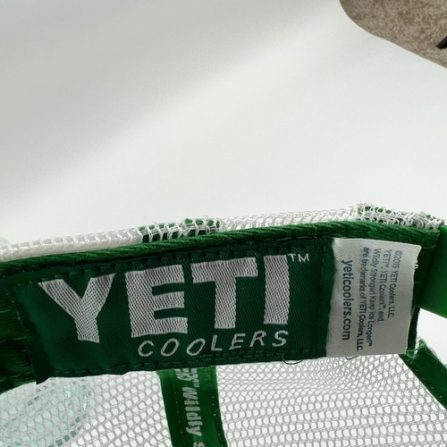 Yeti Coolers Kelly Green Snapback Mesh Trucker Hat Cap Embroidered Adjustable - Picture 7 of 7