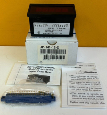 Asahi Keiki AP-141-12-2 +/-1.999V, 180-264 VAC, Digital Panel Meter. New in Box!