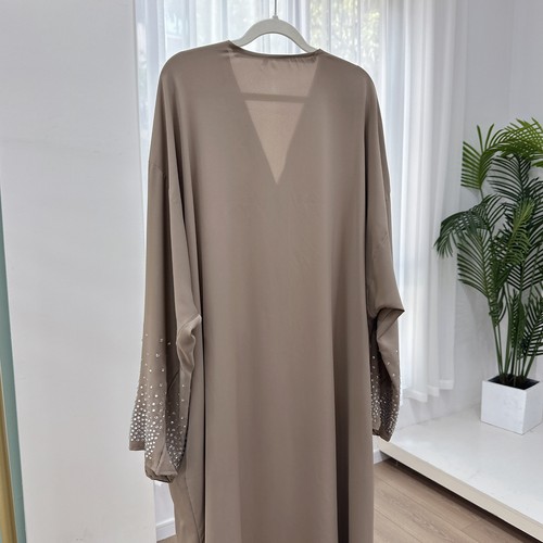 Open Kaftan Muslim Women Long Dress Abaya Dubai Kimono Robe Ramadan Gown Prom - Picture 23 of 23