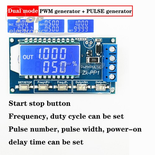 PP1/PP2 PWM pulse number frequency duty period adjustable generator module - Picture 8 of 9