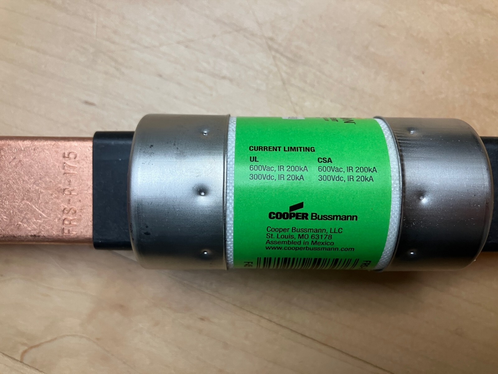 Fusible Cooper Bussmann FRS-R-25 25A 600V - Classe RK5 - Double élément Retardé - Neuf