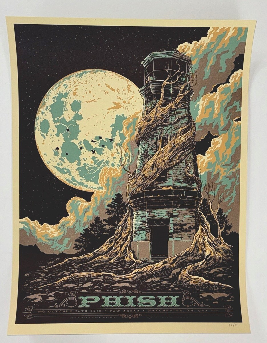 phish ポスター Phish Poster Manchester NH 2010 Official Silkscreen #'d X