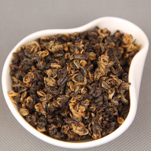 200g/box Chinese Black Tea Dian Hong Honey Rhyme Gold Screw Black Tea Red - Afbeelding 1 van 4