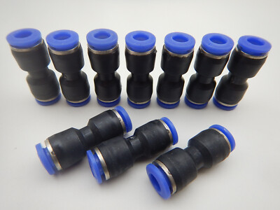 Normfest Druckluft  Pneumatik Schlauch Steckverbinder gerade  10 Stück 6mm