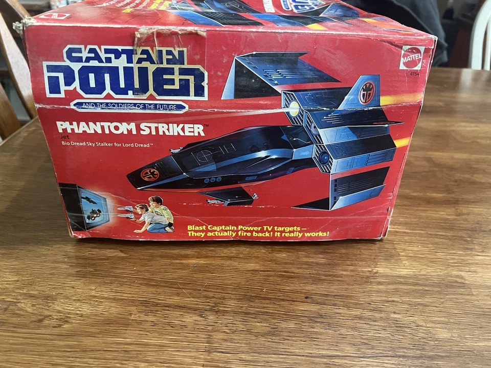 Figura de colección 1987 Captain Power Phantom Striker con Lt Tank Ellis Mattel en caja Foto 4 de 4