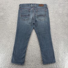 Lucky Brand Women’s Sundown Straight Cuffed Crop Jeans 6/28 Blue Made in USA