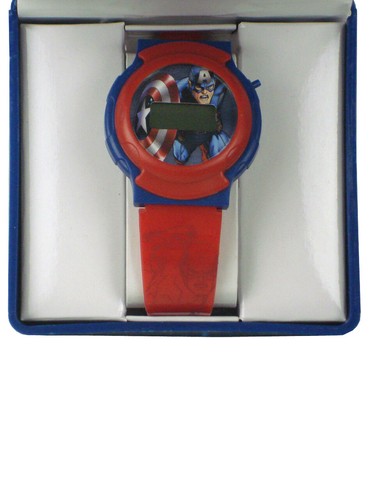 Marvel Captain America Digital Watch Red Avengers Assemble Marvel New - Picture 2 of 5