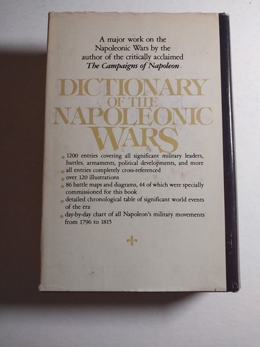 A DICTIONARY OF NAPOLEONIC WARS By David G. Chandler - Hardcover - Picture 2 of 17