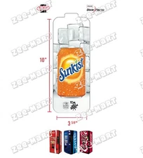 (1) Royal Vendors Chameleon CUSTOM "Sunkist" 12 oz Can Vend Labels/Flavor Strip