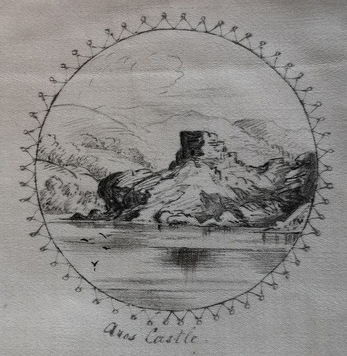 Set of eleven ANTIQUE MATS or DOILIES with images of SCOTTISH CASTLES - Picture 6 of 15