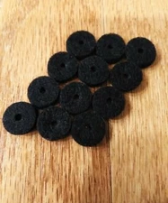 Made in the USA Strap Button Mounting Felt Washers for Fender Guitars 12pk Black