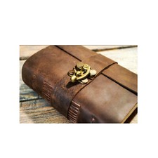 Leather Journal with Handmade Vintage Deckle Paper, Leather Notbook