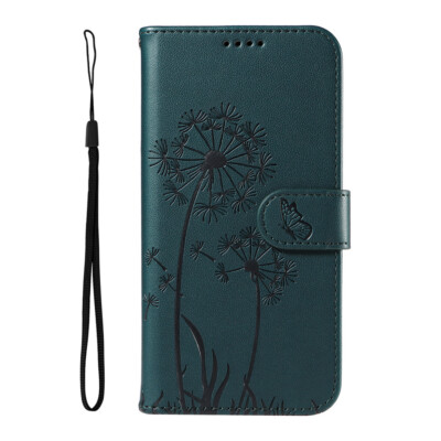 Handy Hülle Cover für Samsung J6 J4 A40 A50 A21S Pusteblume PU Leder Wallet Case