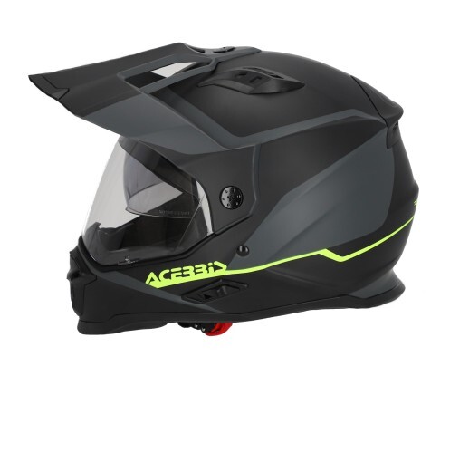 Casco Acerbis Reactive 22-06 Maxi Enduro Adventure Tourer Nero Grigio - Foto 5 di 5