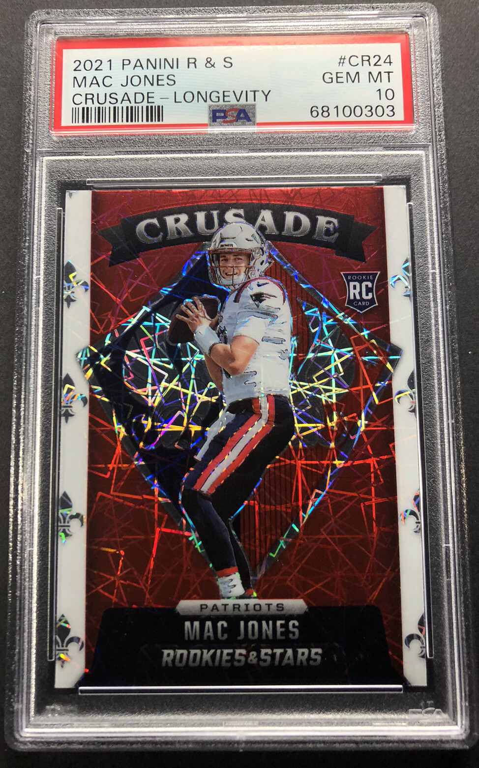 Mac Jones Panini Rookies & Stars Crusade #CR24 Longevity