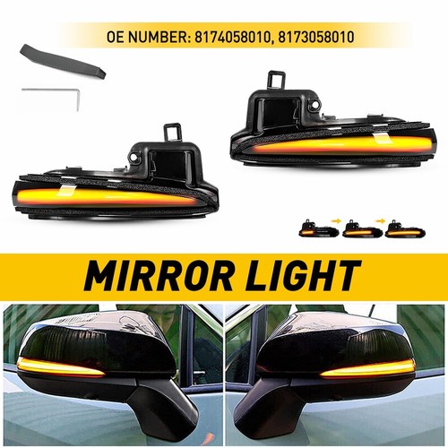 Fit Toyota RAV4 Smoked Sequential Tacoma LED Blinker Mirror Lights Turn Signal